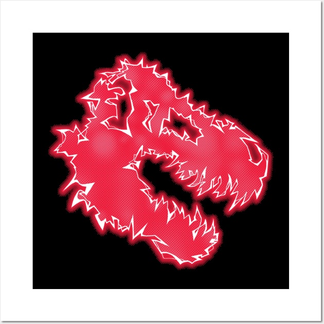 Power Skull - Tyrannosaurus Red Wall Art by DCLawrenceUK